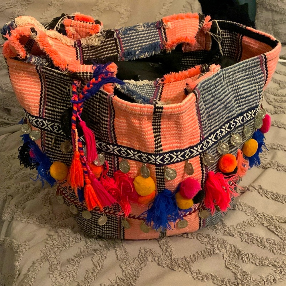 ASOS Pom Pon Beach Bag